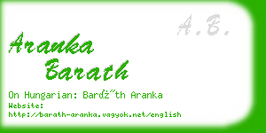 aranka barath business card